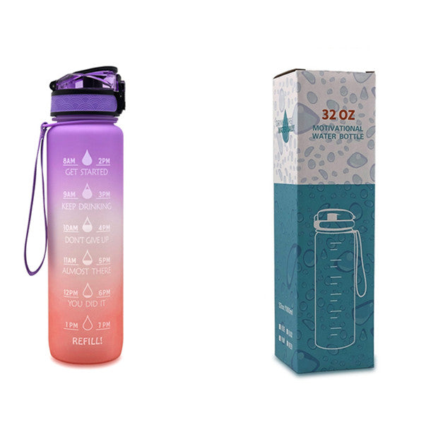 Time Marker & Motivational Water Bottle