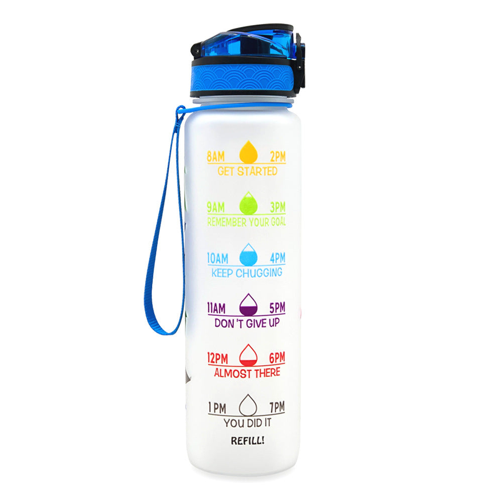 Time Marker & Motivational Water Bottle