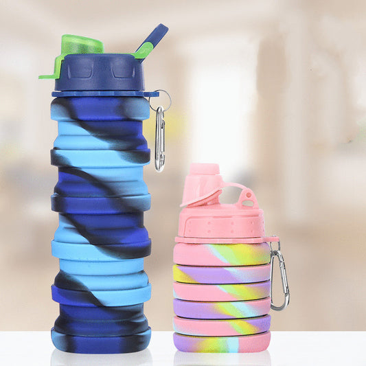 Foldable Leakproof Water Bottles Kids Cup with Straw