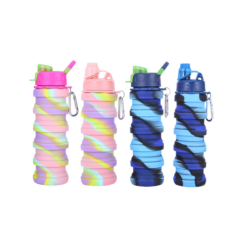 Foldable Leakproof Water Bottles Kids Cup with Straw