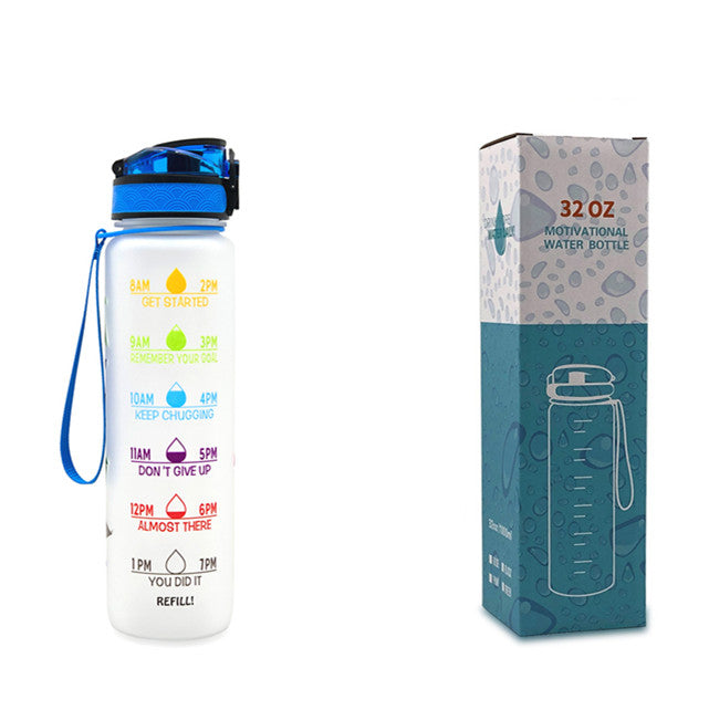 Time Marker & Motivational Water Bottle