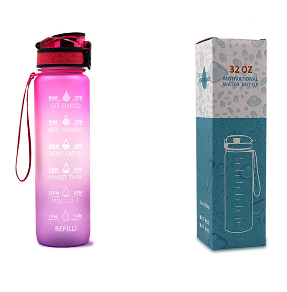 Time Marker & Motivational Water Bottle