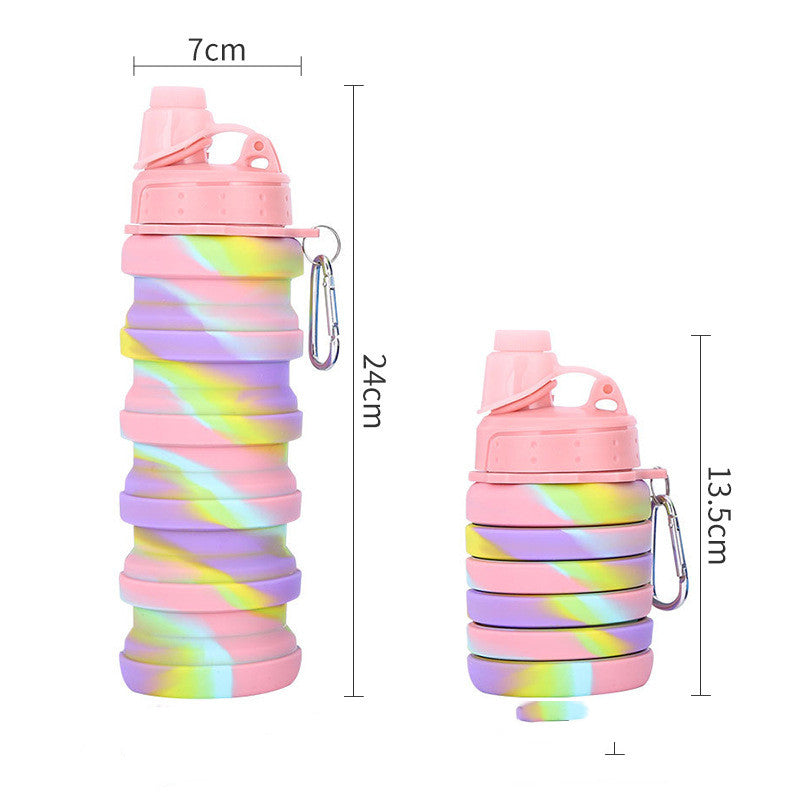 Foldable Leakproof Water Bottles Kids Cup with Straw