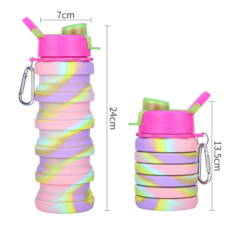 Foldable Leakproof Water Bottles Kids Cup with Straw