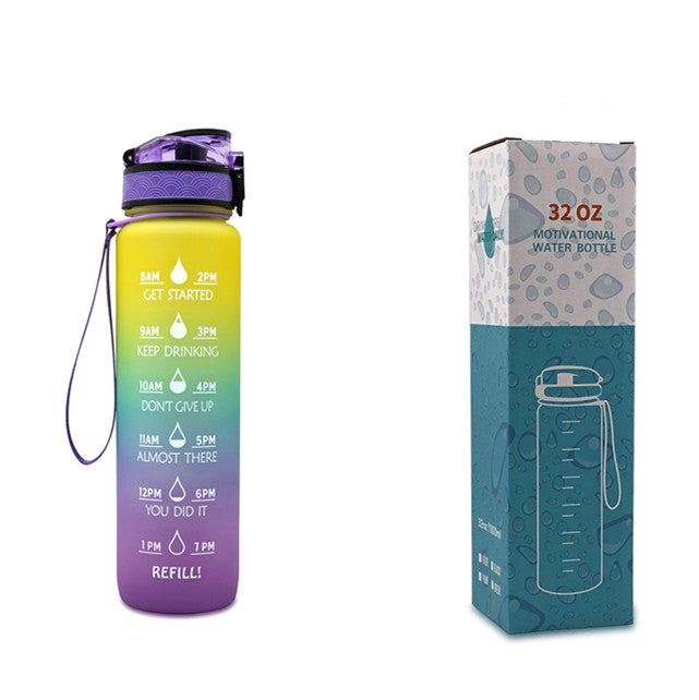 Time Marker & Motivational Water Bottle